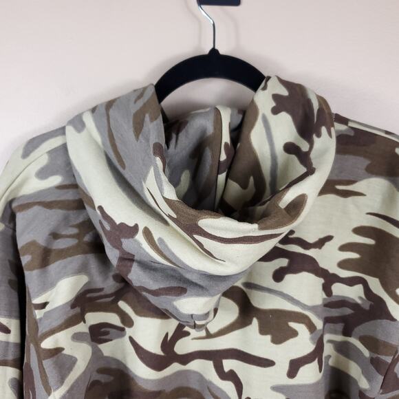 Army Surplus Classic Camo Print Core Fleece Pullover Hooded Size S - Picture 7 of 10